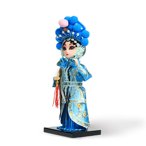 9-Inch Handmade Chinese Doll – Peking Opera Green Snake Collectible - SinoCultural -- XJP0904