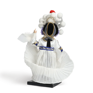 9-Inch Handmade Chinese Doll – Peking Opera Legendary White Snake Collectible - SinoCultural -- XJP0903