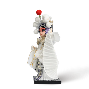 9-Inch Handmade Chinese Doll – Peking Opera Legendary White Snake Collectible - SinoCultural -- XJP0903