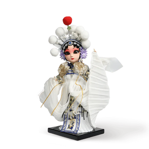 9-Inch Handmade Chinese Doll – Peking Opera Legendary White Snake Collectible - SinoCultural -- XJP0903