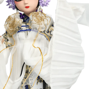 9-Inch Handmade Chinese Doll – Peking Opera Legendary White Snake Collectible - SinoCultural -- XJP0903