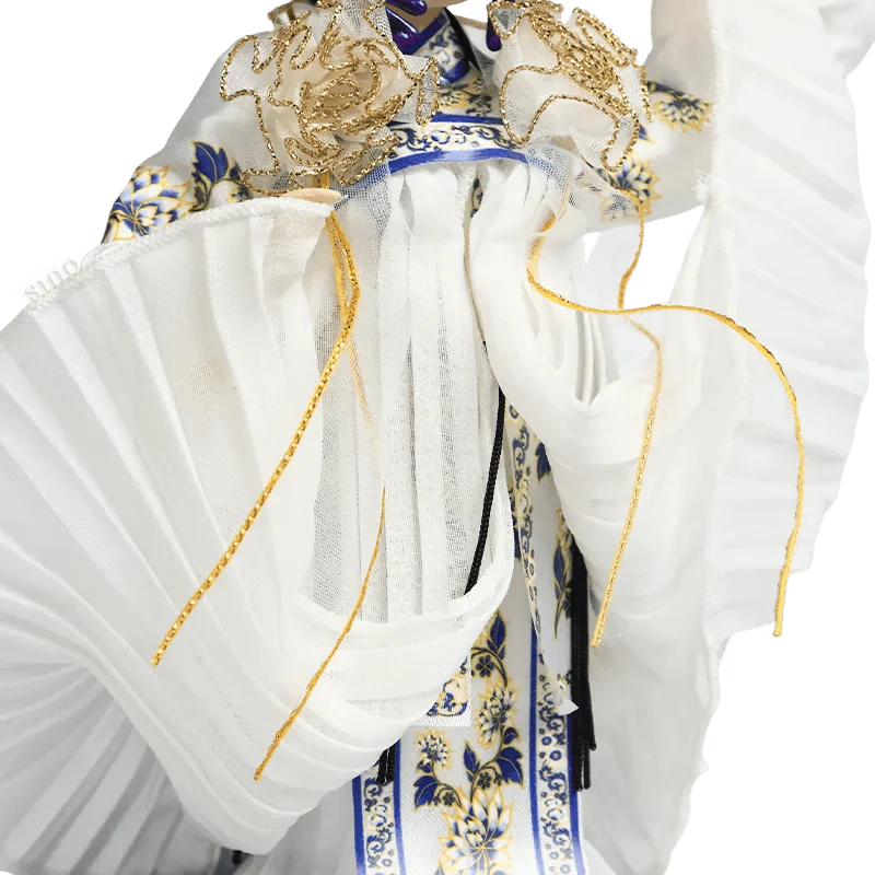 9-Inch Handmade Chinese Doll – Peking Opera Legendary White Snake Collectible - SinoCultural -- XJP0903