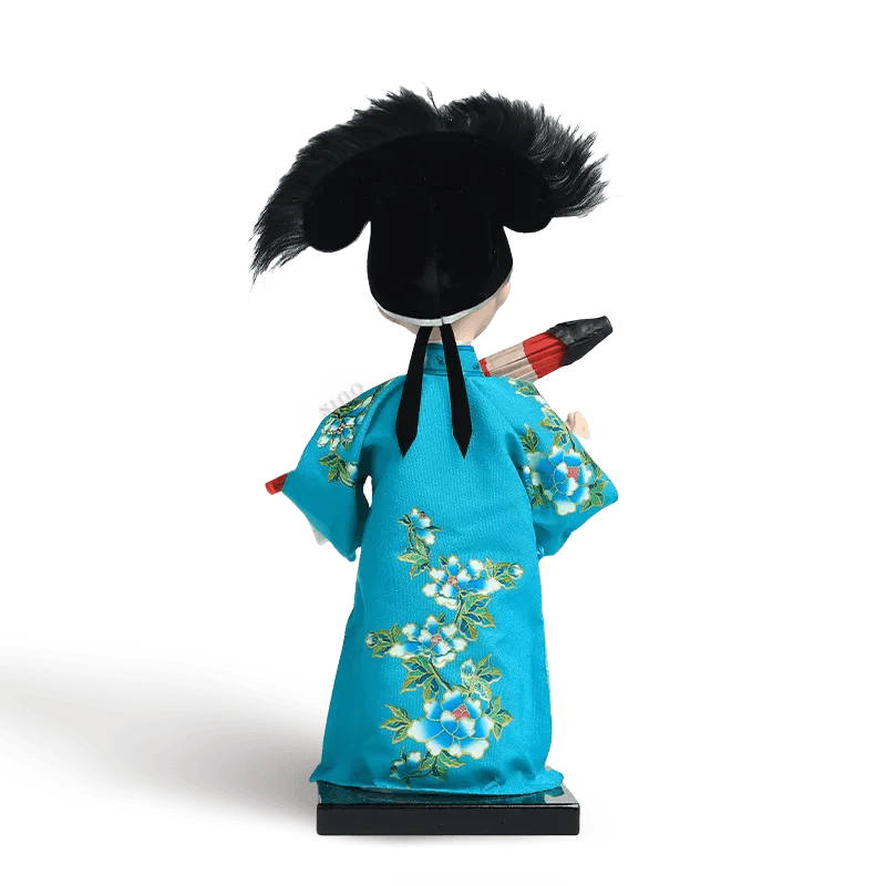 9-Inch Handmade Chinese Doll – Peking Opera Xu Xian (Young Scholar) Collectible - SinoCultural -- XJP0905