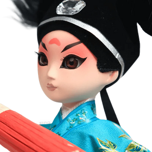 9-Inch Handmade Chinese Doll – Peking Opera Xu Xian (Young Scholar) Collectible - SinoCultural -- XJP0905