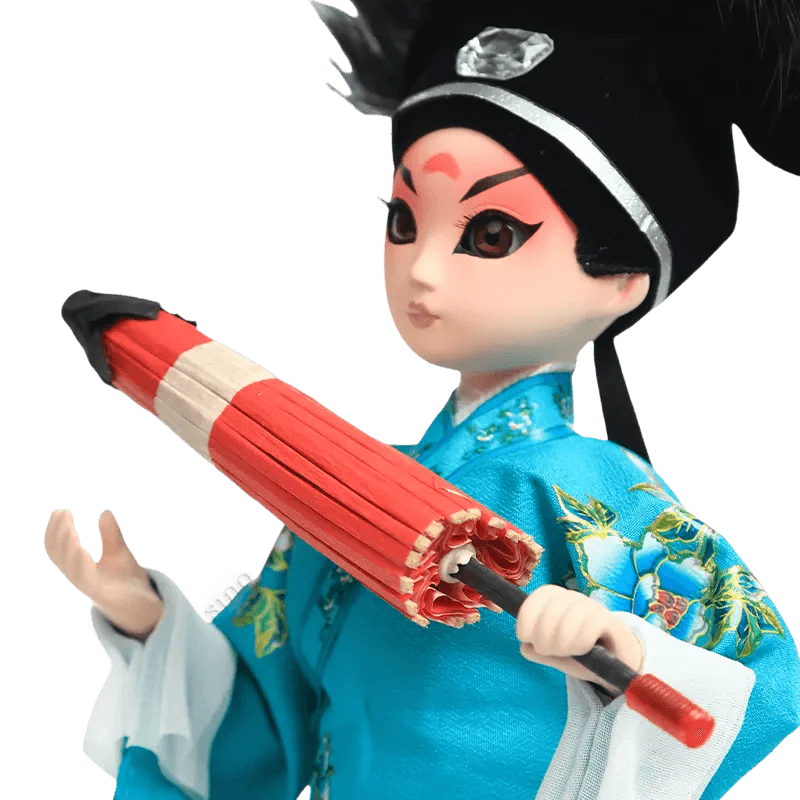 9-Inch Handmade Chinese Doll – Peking Opera Xu Xian (Young Scholar) Collectible - SinoCultural -- XJP0905