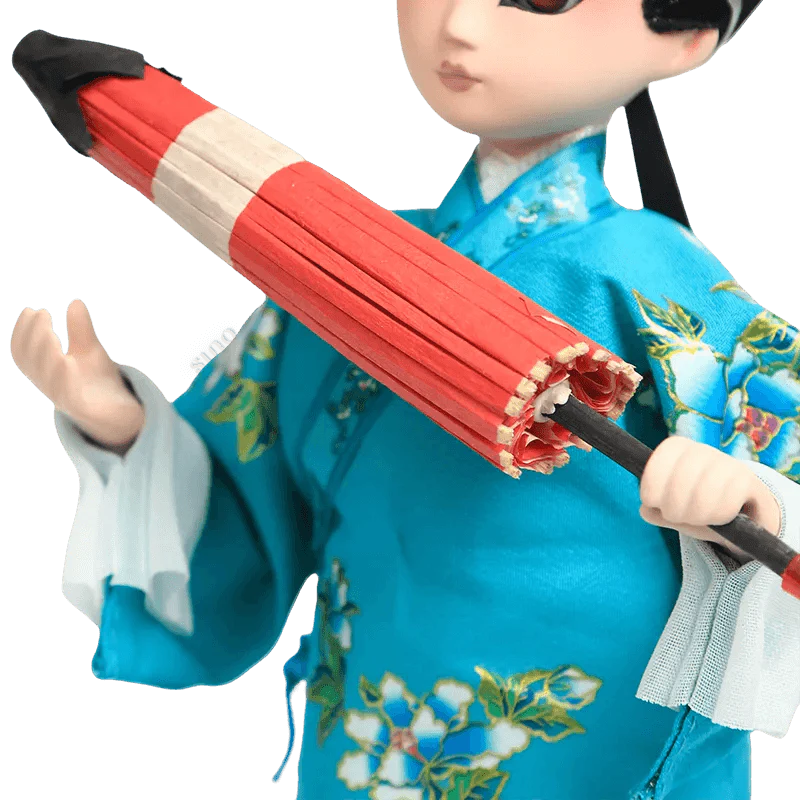 9-Inch Handmade Chinese Doll – Peking Opera Xu Xian (Young Scholar) Collectible - SinoCultural -- XJP0905