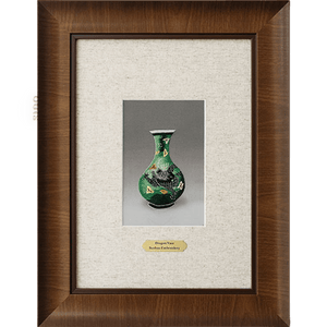 Intangible Heritage Suzhou Embroidery Dragon Vase Wall Art - SinoCultural -- JN1106