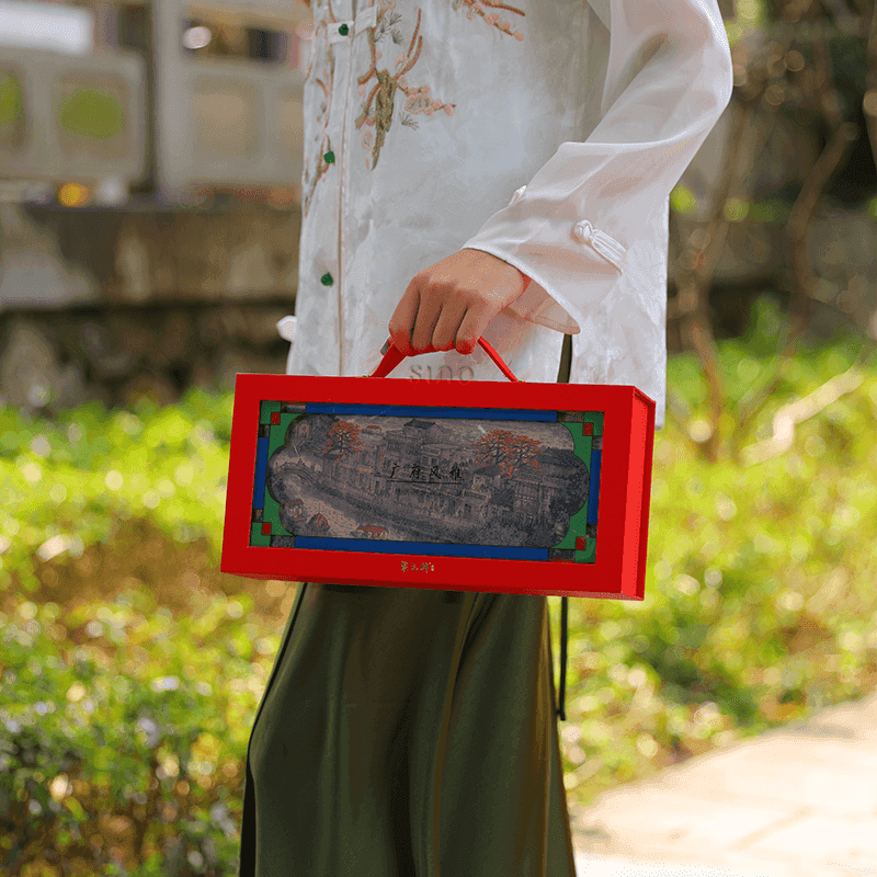 Handcrafted Embroidery Lotus Blossom Cantonese Mansion Window Ornament - SinoCultural -- BXL06WCS174A03