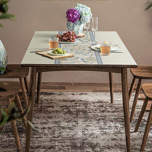 Chinoiserie Elegant High-end Floral Rectangular Leather Table Placemat - SinoCultural -- TM041A6060