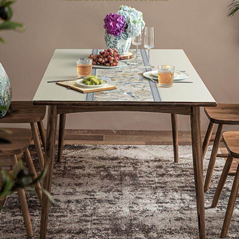Chinoiserie Elegant High-end Floral Rectangular Leather Table Placemat - SinoCultural -- TM041A6060