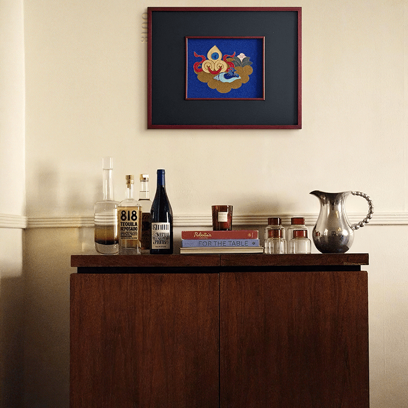 Intangible Heritage Cloisonné Enamel Klein Blue Decorative Painting - SinoCultural -- JN1104