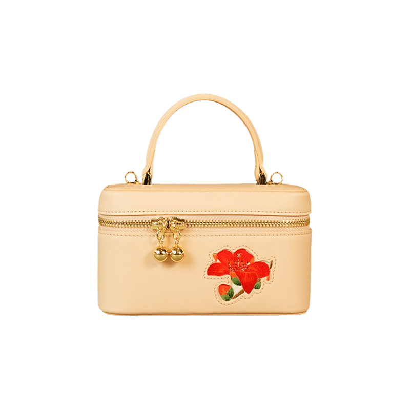 Handcrafted Embroidered Kapok Makeup Bag - SinoCultural -- BXW06WCS201A02