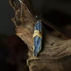 Blue Crystal Dangle Earrings - Lunar Sea Chinese Style Jewelry - SinoCultural -- ZBXK-A2-0237