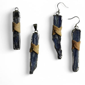 Blue Crystal Dangle Earrings - Lunar Sea Chinese Style Jewelry - SinoCultural -- ZBXK-A2-0237