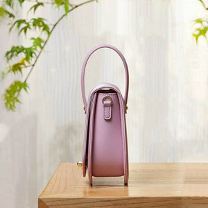 Brocade Jacquard Purple Floral Designer Saddle Bag - SinoCultural -- P1206260402LP-2