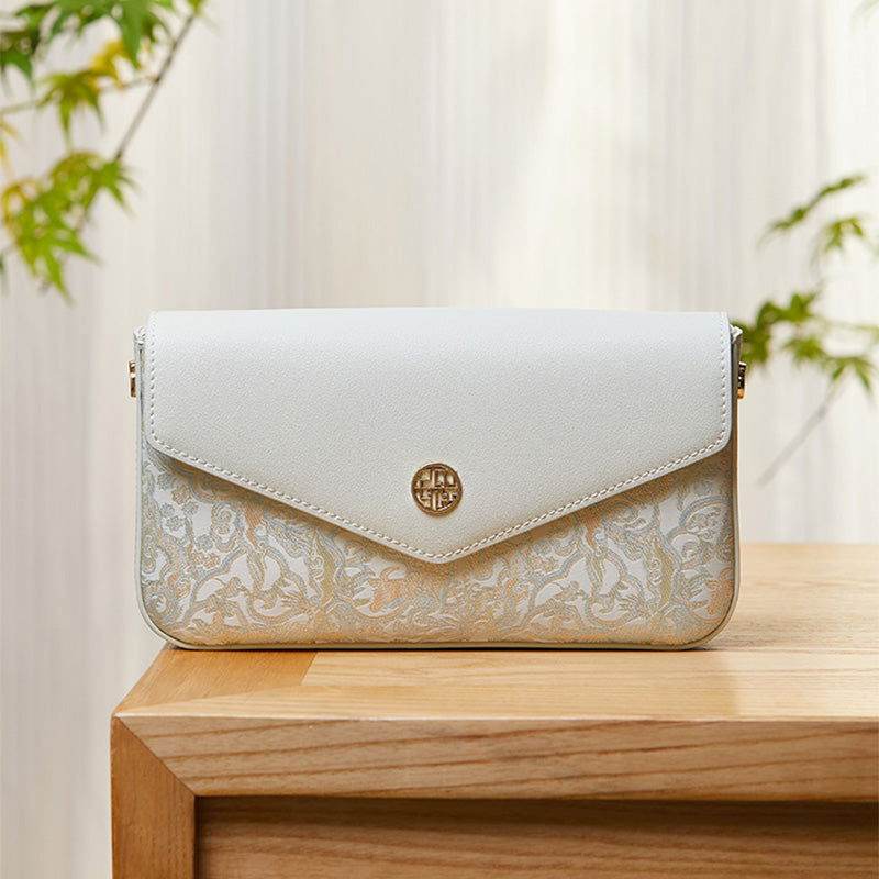 Brocade Jacquard Chic Elegant Lady Blue Evening Clutch Bag - SinoCultural -- P120646004LG-1