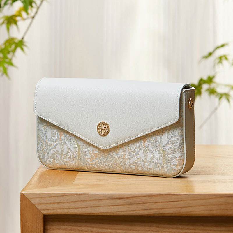 Brocade Jacquard Chic Elegant Lady Blue Evening Clutch Bag - SinoCultural -- P120646004LG-1