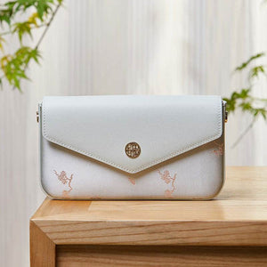 Brocade Jacquard Chic Elegant Lady Blue Evening Clutch Bag - SinoCultural -- P120646004LG-1
