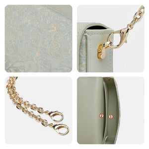 Brocade Jacquard Chic Elegant Lady Blue Evening Clutch Bag - SinoCultural -- P120646004LG-1