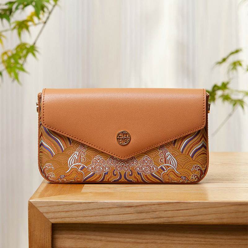 Brocade Jacquard Chic Elegant Lady Clutch Bag - SinoCultural -- P120646004BN-1