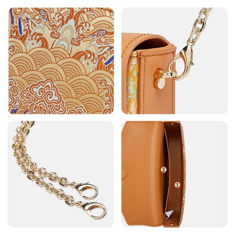 Brocade Jacquard Chic Elegant Lady Clutch Bag - SinoCultural -- P120646004BN-1
