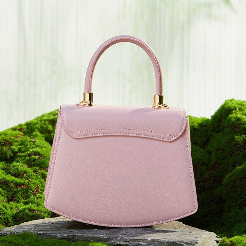 Brocade Mulberry Silk Bag Powder Pink Floral Designer Handbag - SinoCultural -- P12049004P-2
