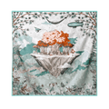 Mulberry Silk 14 Momme Square Scarf Mint Forest 108x108 cm - SinoCultural -- CXFJ003