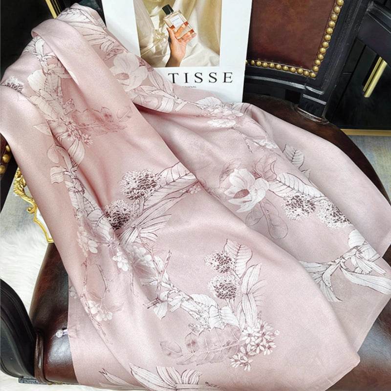 Mulberry Silk 14 Momme Scarf Double-Sided Buckle 175x53 cm - SinoCultural -- CXFJ006