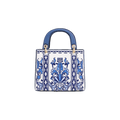 Handcrafted Embroidery Leather Handbag Blue and White Porcelain - SinoCultural -- CXXB048B