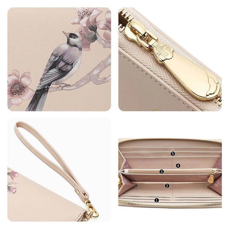 Chinese Aesthetic Original Print Women's Compact Wallet - SinoCultural -- PWCD187-2