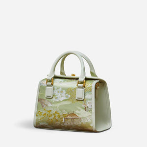 Chinese Painting Mulberry Silk Boston Bag Luxury Handbag - SinoCultural -- P17061505