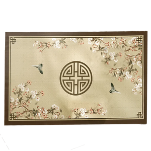 Chinoiserie Magnolia & Longevity Pattern Sofa Slipcover - SinoCultural -- S0C003A9090