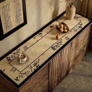 Chinoiserie Buffet & Sideboard Mat Leather Protective Pad - SinoCultural -- TM032A3090