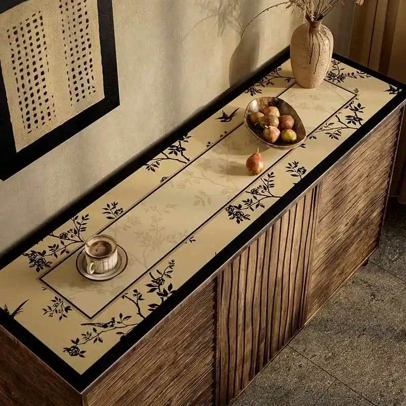 Chinoiserie Buffet & Sideboard Mat Leather Protective Pad - SinoCultural -- TM032A3090