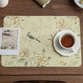 2-Piece Chinoiserie Country-style Leather Washable Placemats - SinoCultural -- TM029A30
