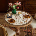 Chinoiserie Mid-Centry Modern Wash-free Round Table Mat - SinoCultural -- TM013A50