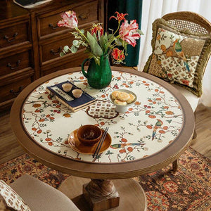 Chinoiserie Mid-Centry Modern Wash-free Round Table Mat - SinoCultural -- TM013A50