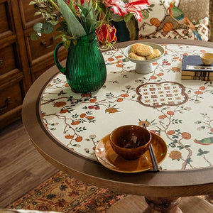 Chinoiserie Mid-Centry Modern Wash-free Round Table Mat - SinoCultural -- TM013A50