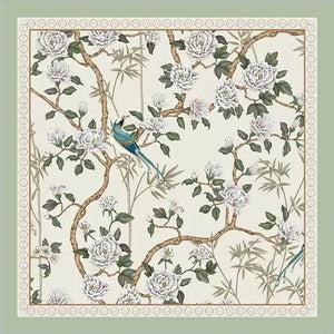 Chinoiserie Green Leather Square Table Mat Waterproof Easy Clean - SinoCultural -- TM057A60