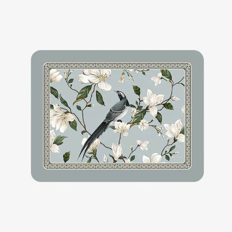 Chinoiserie Kitchen & Bathroom Counter Leather Placemat - SinoCultural -- TM047A1414