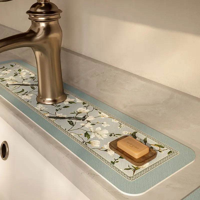 Chinoiserie Kitchen & Bathroom Counter Leather Placemat - SinoCultural -- TM047A1414
