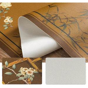 Chinoiserie Leather Waterproof Oil-proof Dining Table Mat - SinoCultural -- TM012A6060