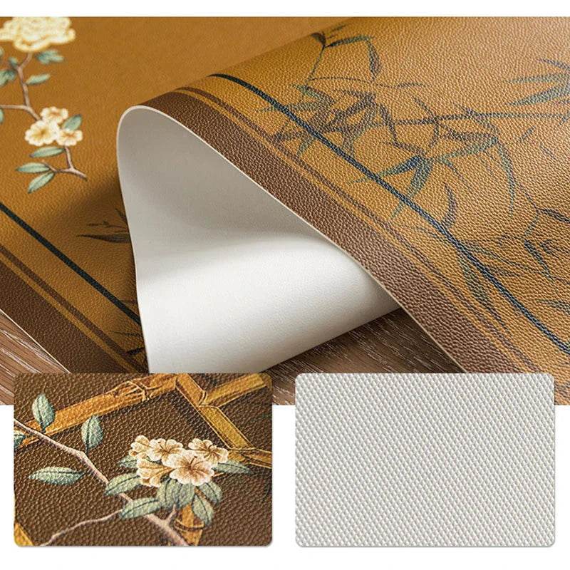Chinoiserie Leather Waterproof Oil-proof Dining Table Mat - SinoCultural -- TM012A6060