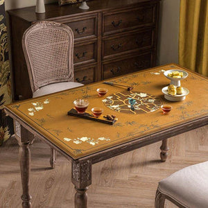 Chinoiserie Leather Waterproof Oil-proof Dining Table Mat - SinoCultural -- TM012A6060