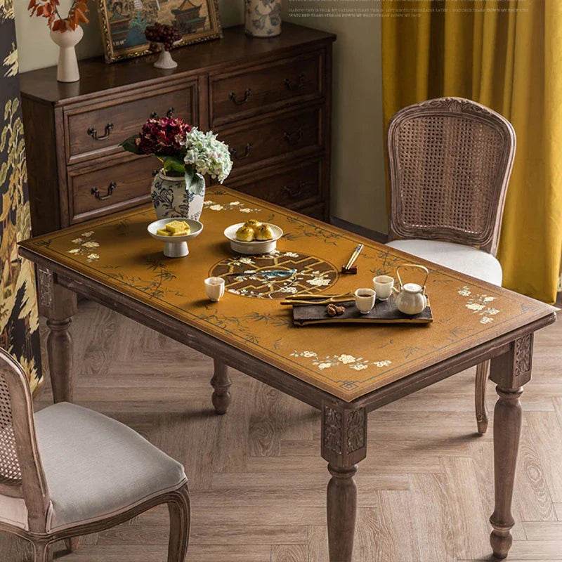 Chinoiserie Leather Waterproof Oil-proof Dining Table Mat - SinoCultural -- TM012A6060