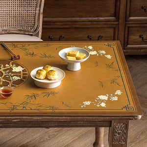 Chinoiserie Leather Waterproof Oil-proof Dining Table Mat - SinoCultural -- TM012A6060