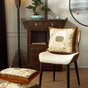 Chinoiserie Original Flowers and Birds Throw Pillow - SinoCultural -- SJZBZ042A01