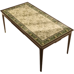 Chinoiserie Retro Leather Table Mat Waterproof Oil Proof Heat Resistant - SinoCultural -- TM056A6060