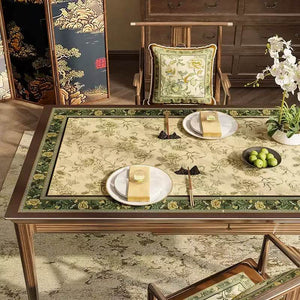 Chinoiserie Retro Leather Table Mat Waterproof Oil Proof Heat Resistant - SinoCultural -- TM056A6060