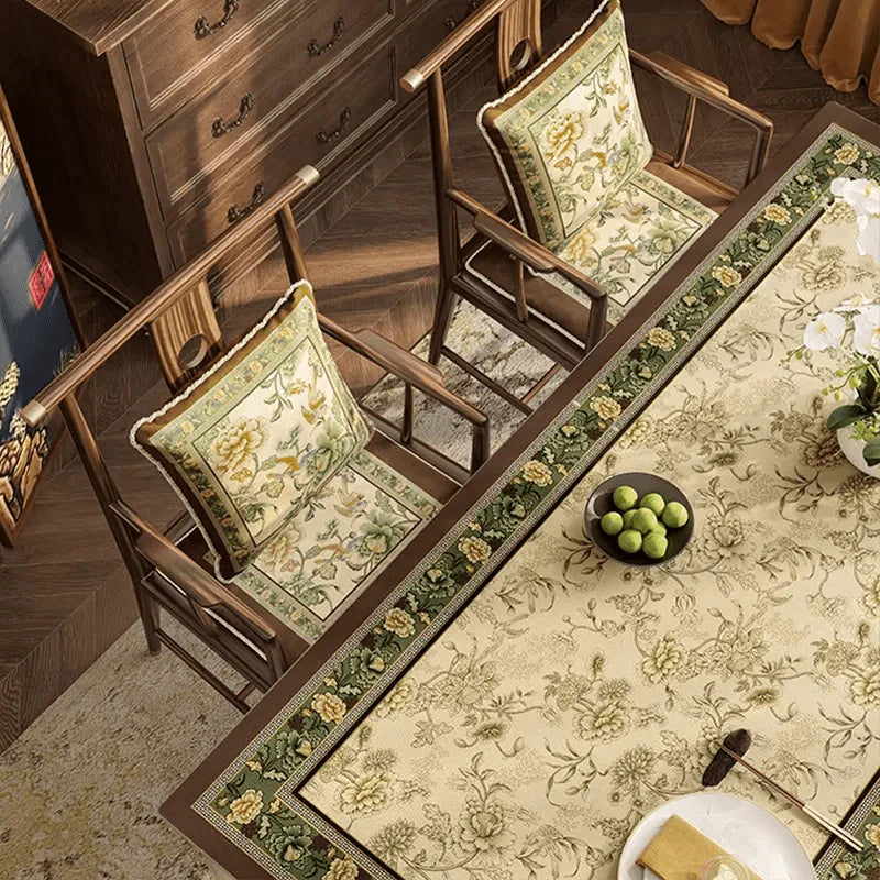Chinoiserie Retro Leather Table Mat Waterproof Oil Proof Heat Resistant - SinoCultural -- TM056A6060